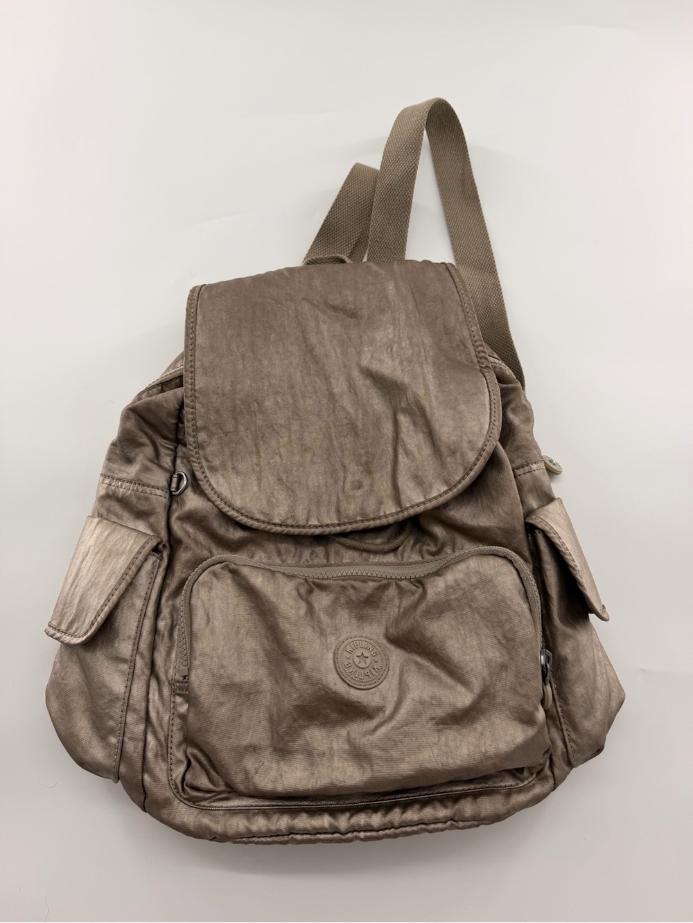 Kipling City Backpack Metallic Glow Gold School Casual Kipling Girl Kid Adult
